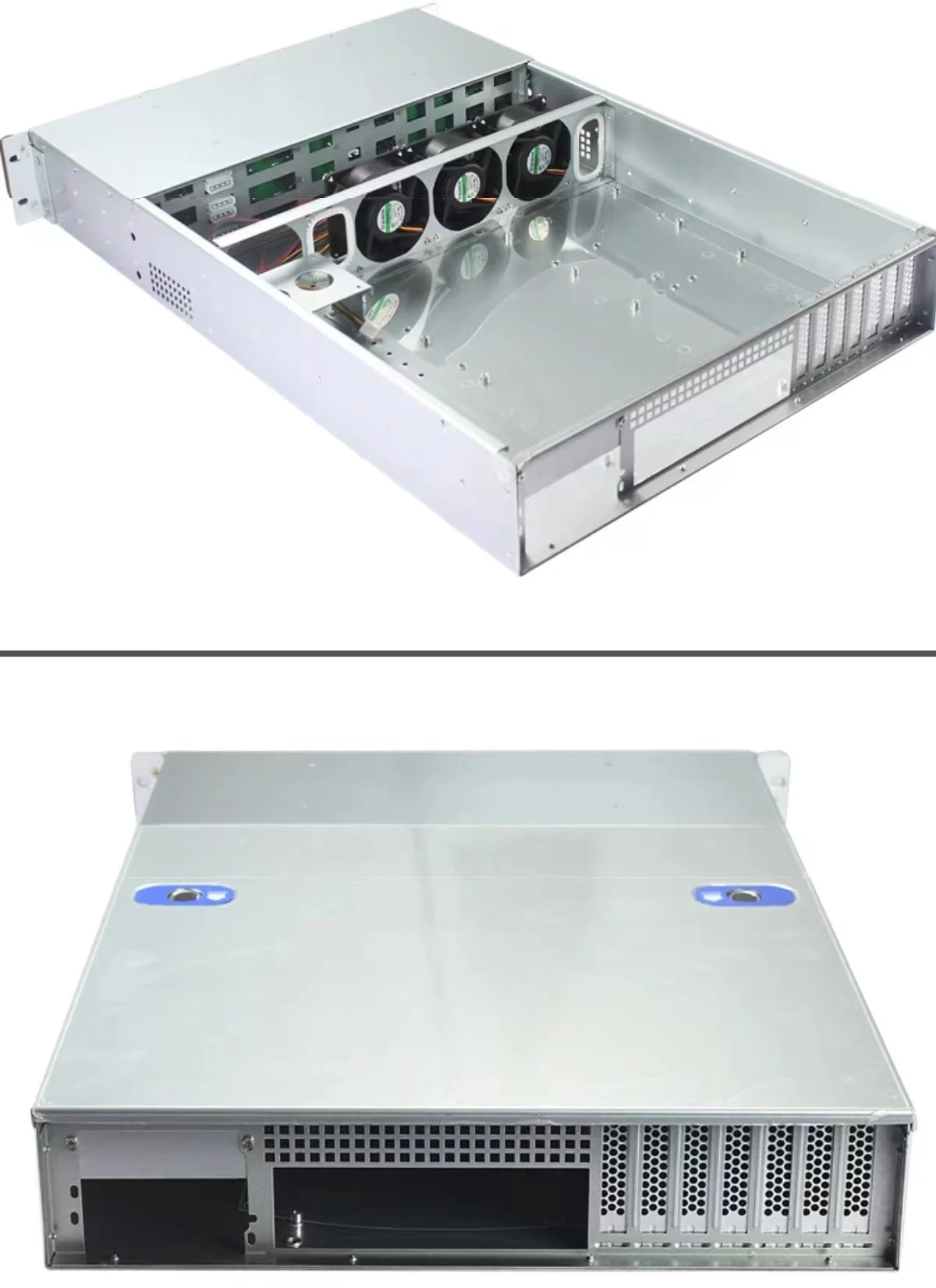 2U hot swap case Rackmount 12 bays industrial computer chassis for office use in stock