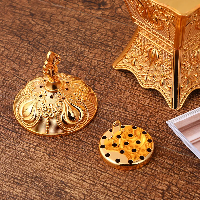 metal charcoal european incense burner church supplier orthodox gold plating incense burner for home decor