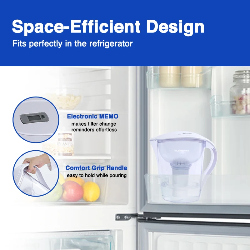 OEM Service China Factory 3.5L Jug 4 Stage Filtration including Activated Carbon Alkaline Portable Water Filter Pitcher