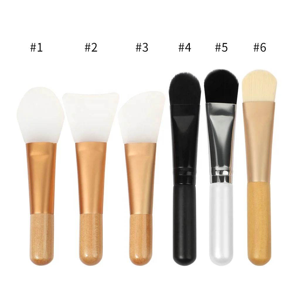 Make Up Synthetic Hair Skincare Clay Mask Silicon Handle Cute Kids Eco Low Moq Face Travel Silicon Mini Single Makeup Brush