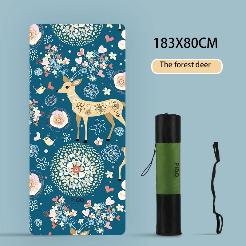 PIDO NEW 6MM suede  TPE yoga mat with color printing