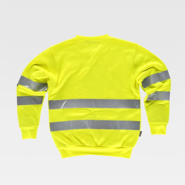 distributor export professional work clothes Two reflective tapes at chest wholesale sweatshirt hi vis shirt for men