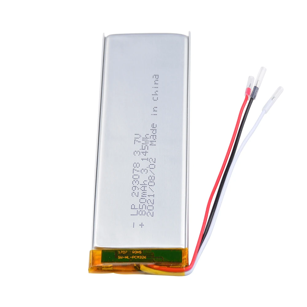 CB UN Approved 293078 3.7v 850mAh Lithium Polymer Battery With Protection Circuit Board Thermistor