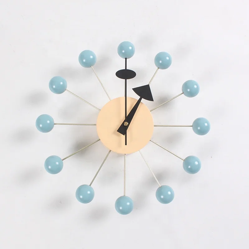 NASIDA 2020 beautiful modern luxury home decorative diy wooden balls wall clocks  candy clock simple clock