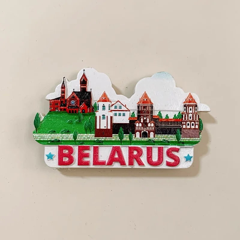 Factory Direct Customizable PVC Resin Refrigerator Sticker Modern Design with Magnetic Style for Russian Tourism Decorations
