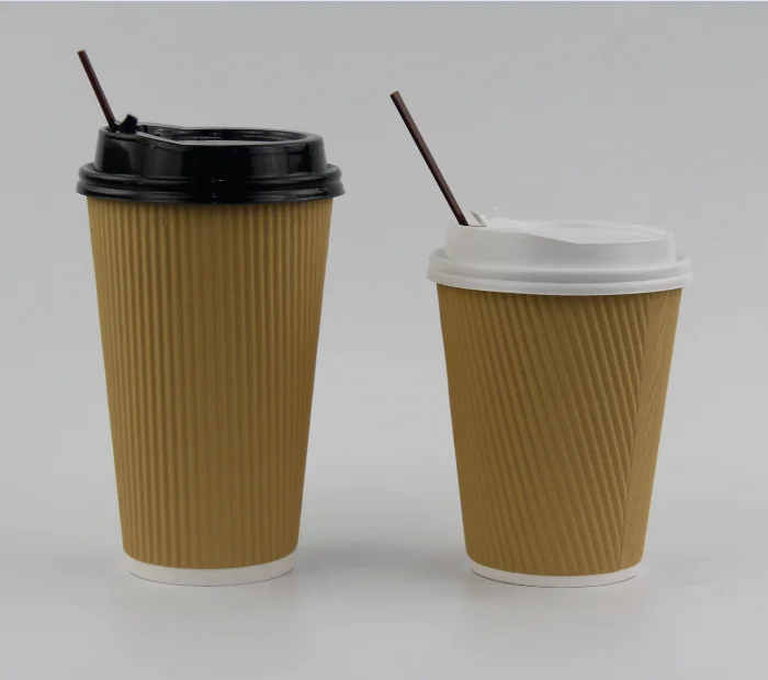 
Custom Takeaway Disposable Hot Drink Double Wall Coffee Cups Printed In Stock 12oz & 16oz with stirrer 