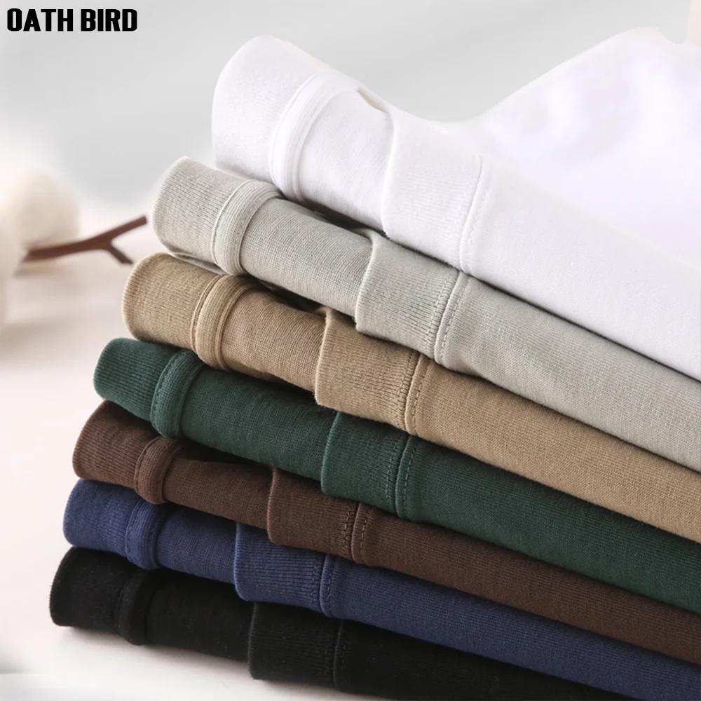 Mock Neck Boxy Luxury Drop Shoulder Heavyweight Tshirt 100 Cotton 300Gsm Thick High Collar Oversized Tee Custom T Shirts For Men