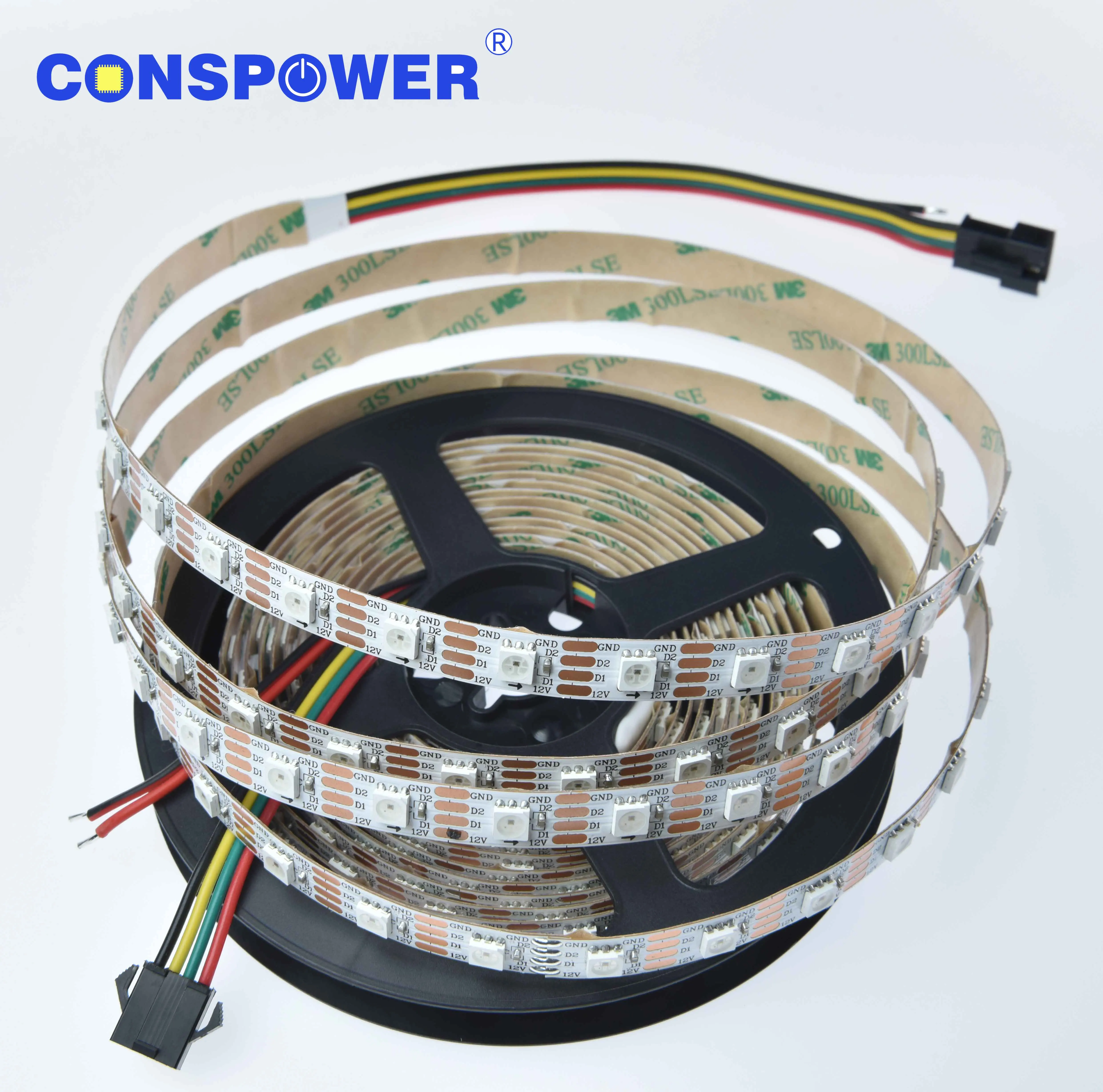 RGB5050 Digital Strip 60LEDS/M WS2815 5050 Breakpoint Resume Color Strip 5050RGB 12V Addressable RGB Led Strip Manufacturer
