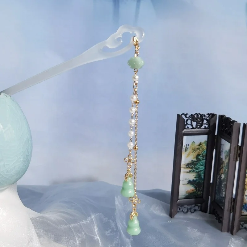 Chinese style vintage bridal hair pins pearl hair chop stick pretty hairpin women girls hair accessories chopstick with tassel