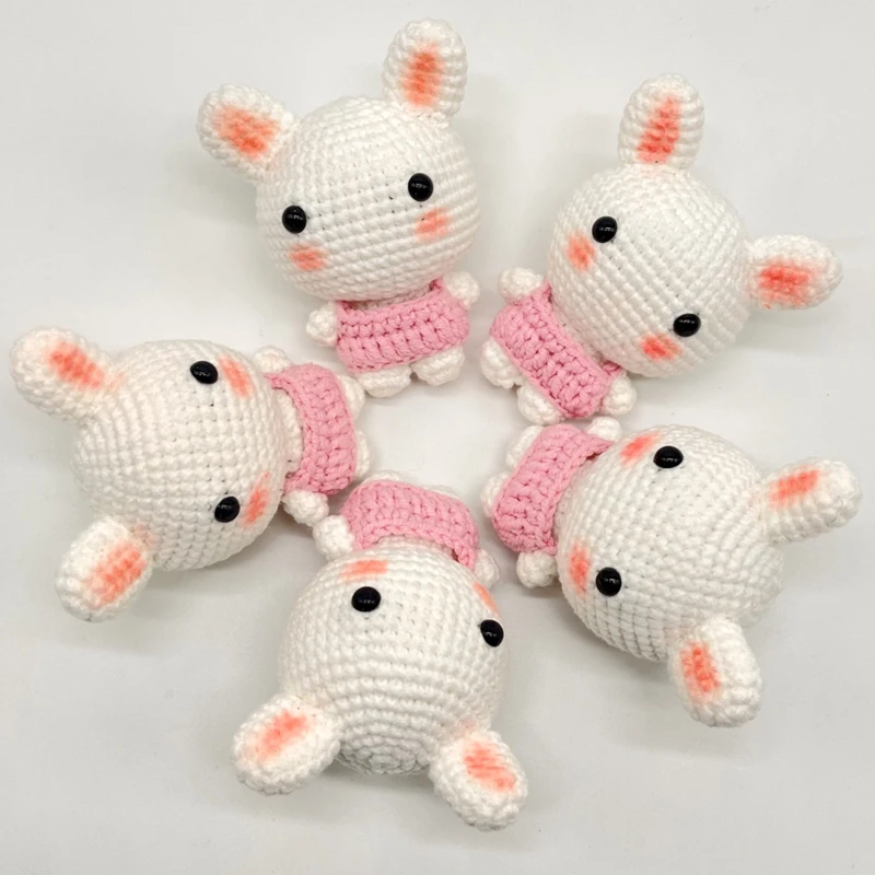 2022 Customized Amigurumi Keyring Crochet Keychain Knitted Little Pika chu Rabbit Bear Frog Doll Toys animals Keychain For Baby