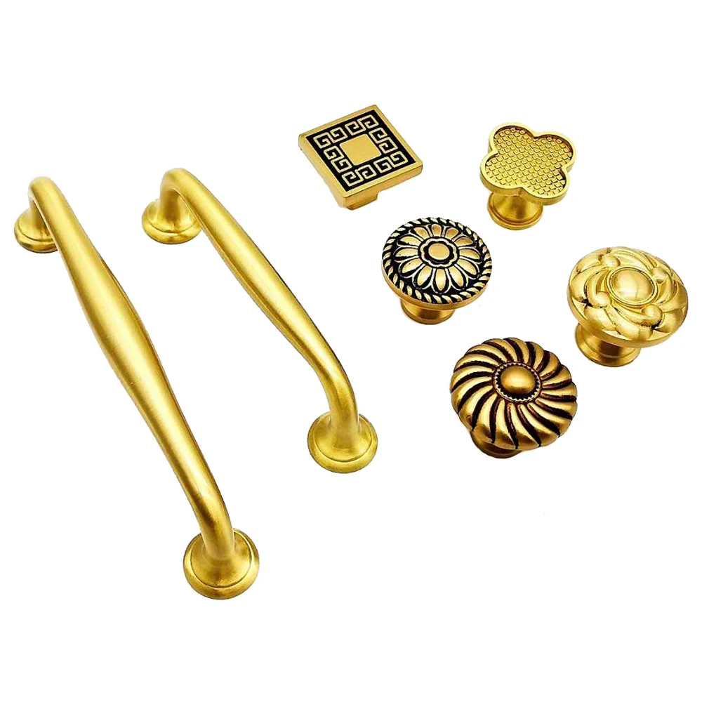 Modern Metal Copper Kitchen Door Handles Cabinet Furniture Hardware Handle