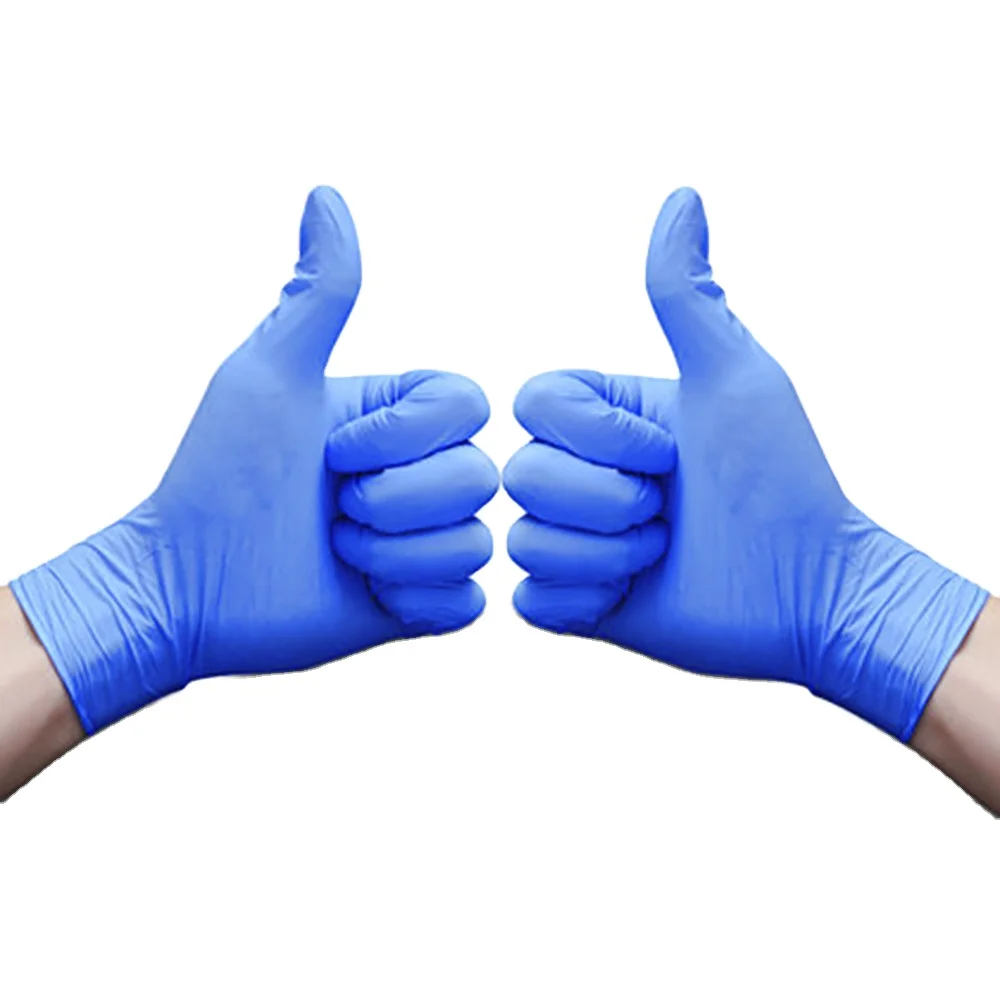 Nitrile Vinyl Disposable Safety Gloves Blue Latex Cleanroom Wiper Industrial Waterproof Dustproof Medical Food Cleanse Cleanroom