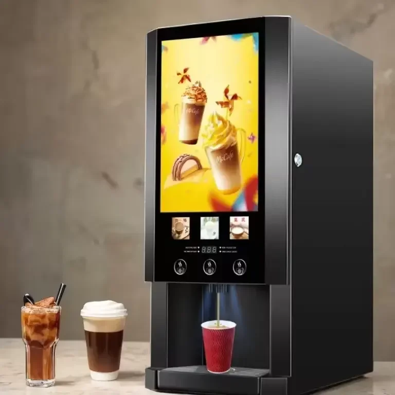 Commercial Intelligent Fully-Automatic Desktop 3 Hot Flavors Instant Coffee Vending Machine For Business