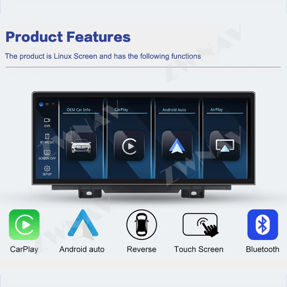 ZWNAV 12.3 Inch Wireless Carplay For BMW 1/2 Series F52 2011-2017 Car Radio GPS Navigation Multimedia Player Car Stereo