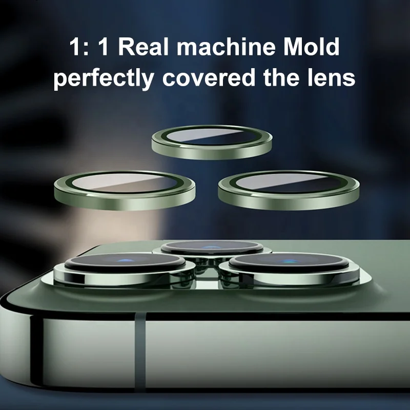 Camera Lens Tempered Glass Screen Protector Phone Lens 9H Individual Aluminum Alloy For iPhone 14 13 12 11 Pro Pro Max Plus Mini