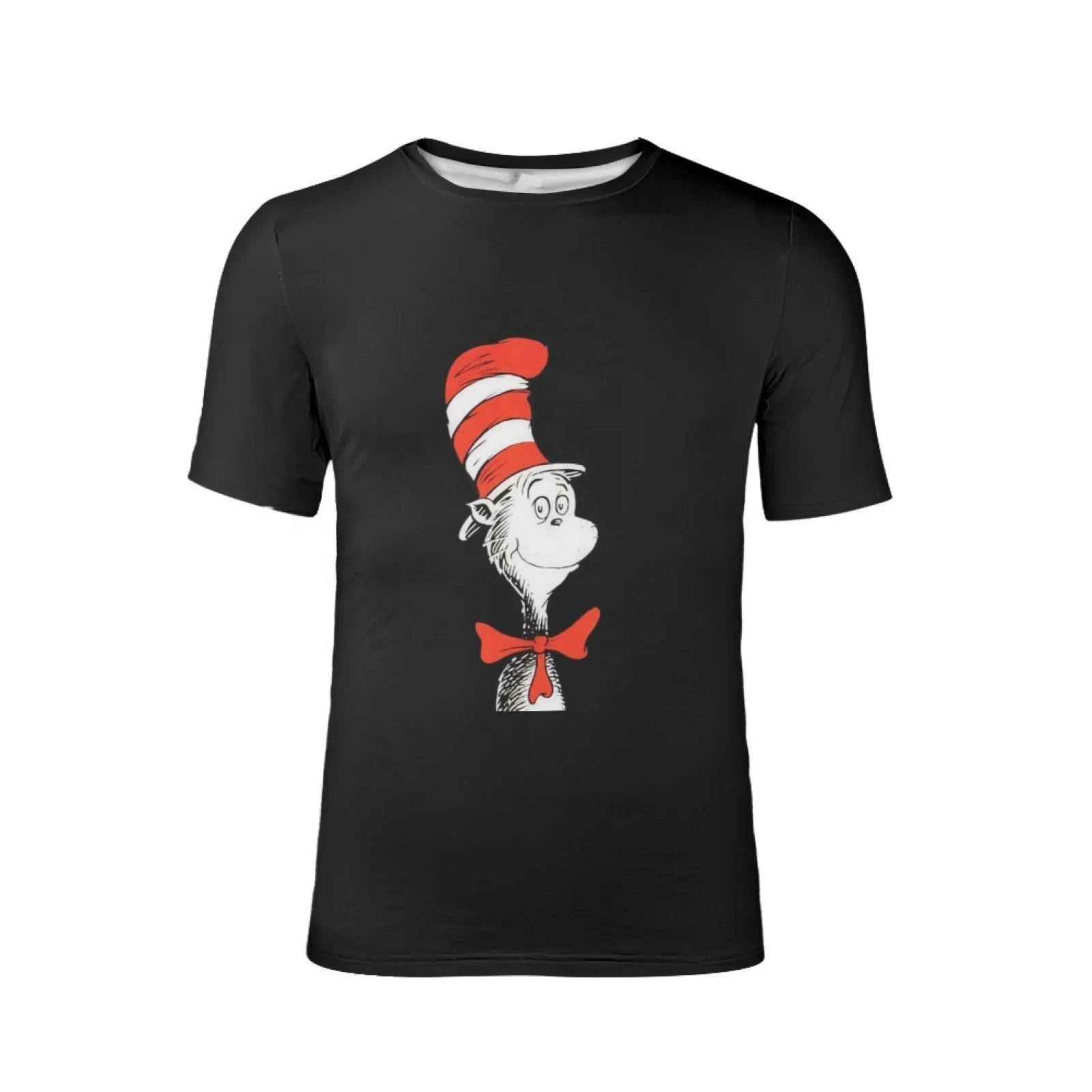 2023 New Arrival Custom Print Men T-shirt Plus Size Comics Cat In the Hat T Shirt