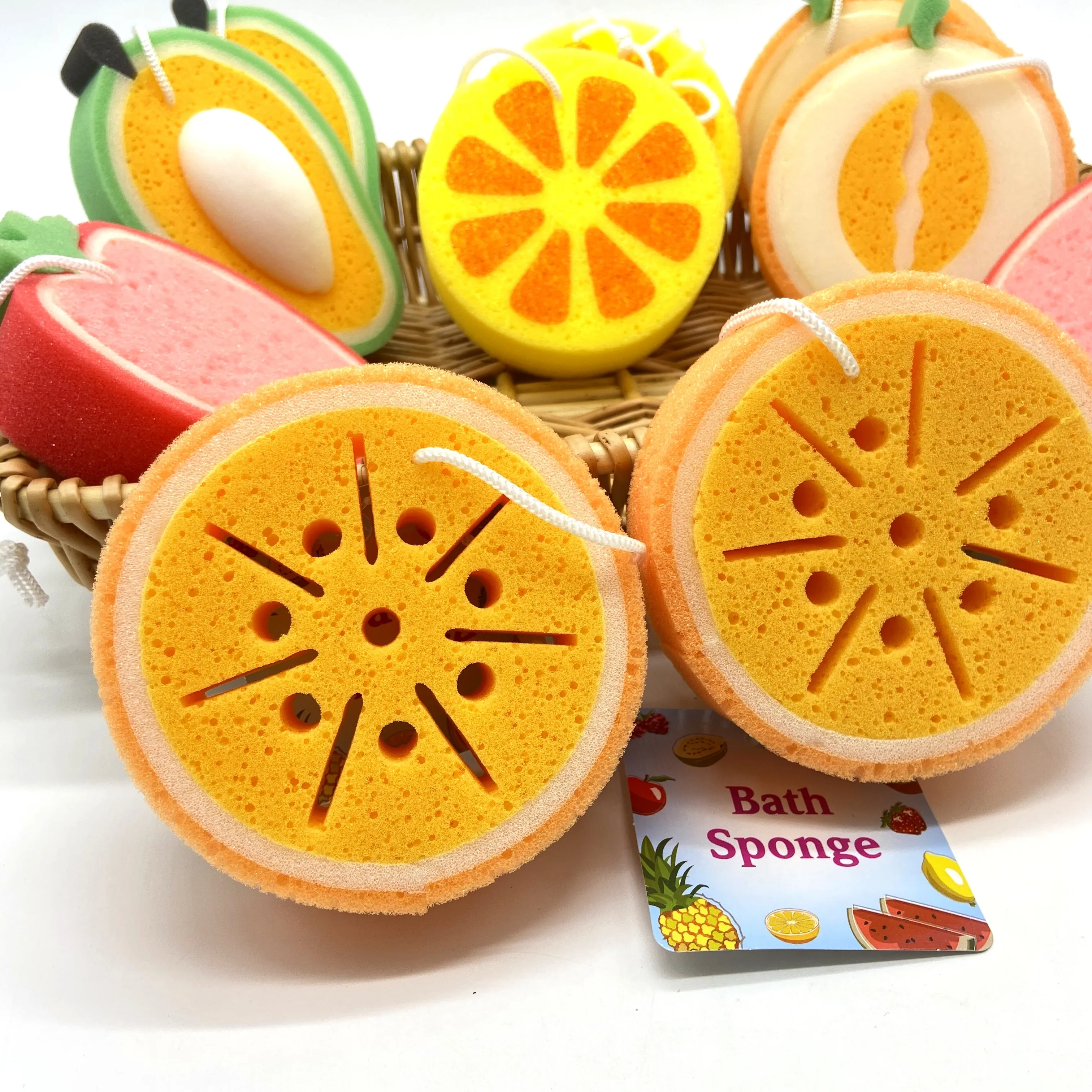 Милая супер мягкая губка для чистки тела в форме фруктов современном стиле