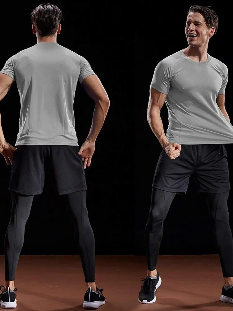 Мужская спортивная футболка для бега с принтом на заказ, черные футболки из сетчатой ткани