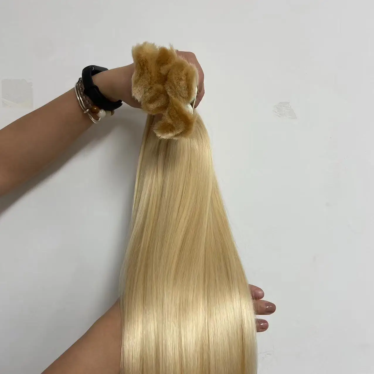 Double Drawn Raw Virgin Cuticle Aligned Human Hair Bundles #613 Blonde Straight Virgin Hair Cabelo