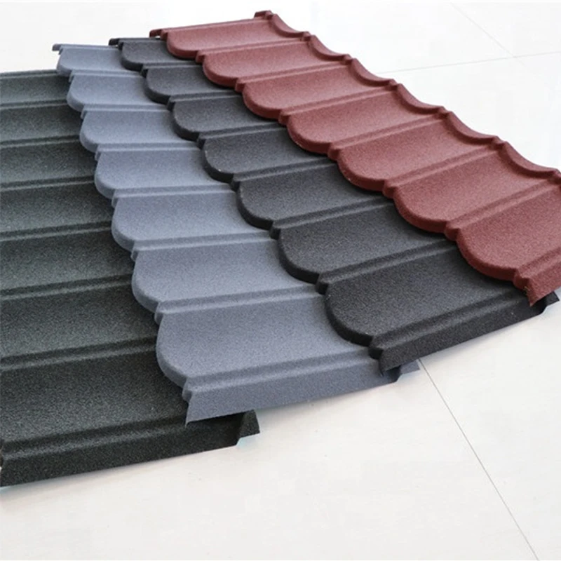 China Manufacture Bond stone coated metal roof tile in Cameroon stone coated metal roof stone coated metal roofing sheets