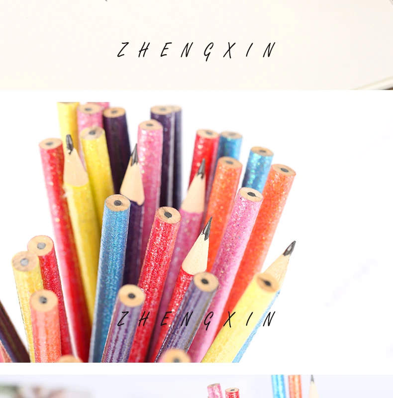 
2020 hotsale bulk customize glitter HB pencil with eraser 