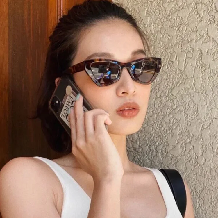 Vintage Cat Eye Sunglasses Female Fashion UV400 Girl Sunglasses Women Cat Eye Acetate Cat Eye Sunglasses