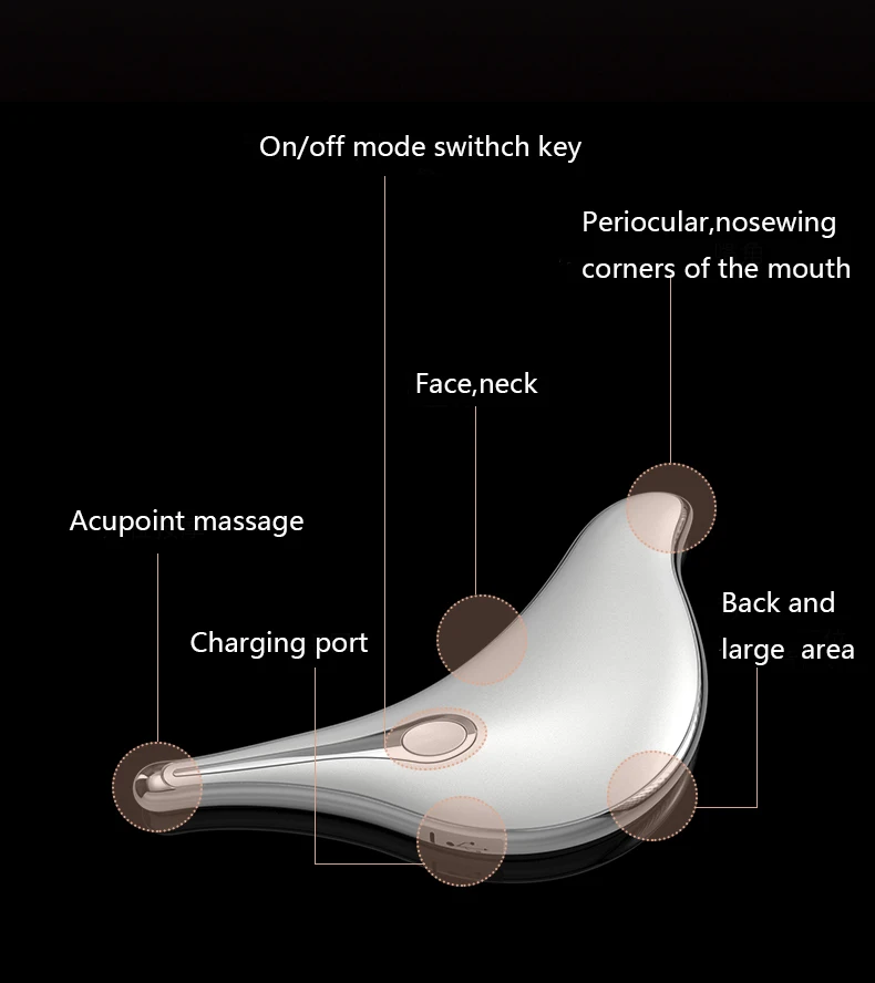 Electronic beauty cosmetology facial scraping board massage instrument Facial beauty instrument