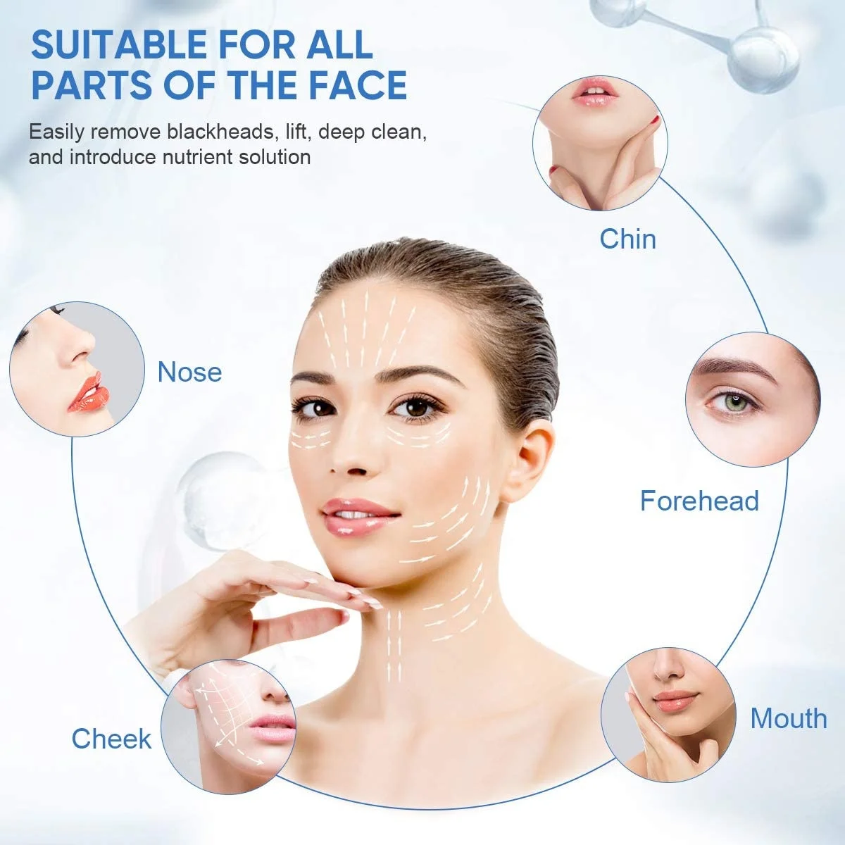 PSB private label face spatula ultrasonic face scrubber exfoliated spatula ultrasonic skin scrubber spatula Custom Logo