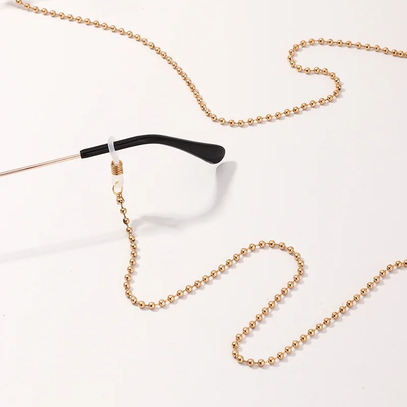 Wholesale Plated Gold Link Glasses Chain Holder Necklace Sunglasses Straps Lanyard Face Masking Eyeglasses Chain Cord