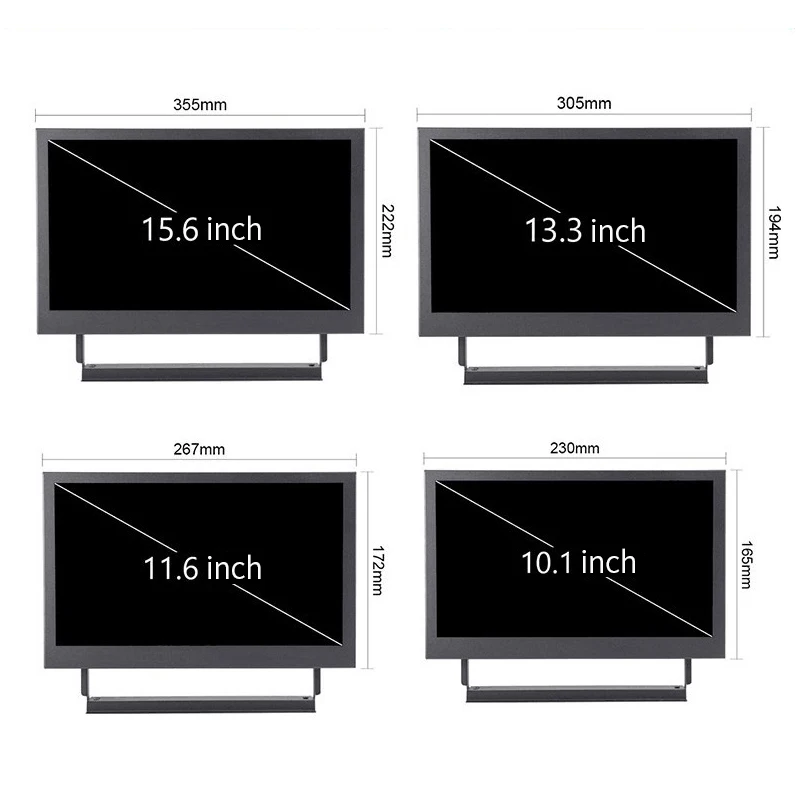 10.1' 11.6' 13.3' 15.6' Panel Mount Monitor Industrial LCD Monitors with HD-MI VGA input with VESA 75X75 metal enclosed