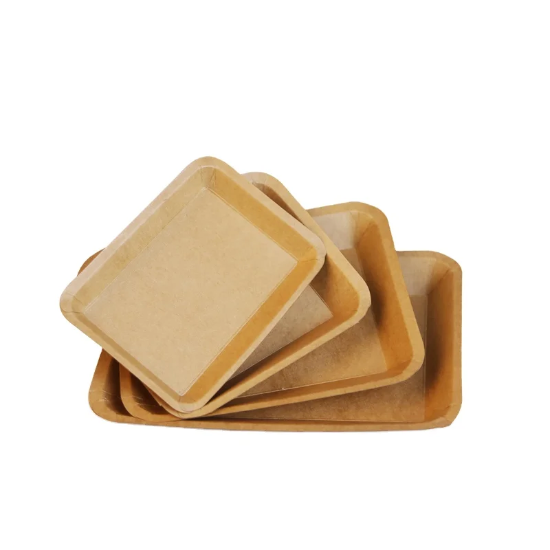 
Creative oil proof vegetable and fruit salad box disposable fried chicken rice chips kraft paper box for barbecue 