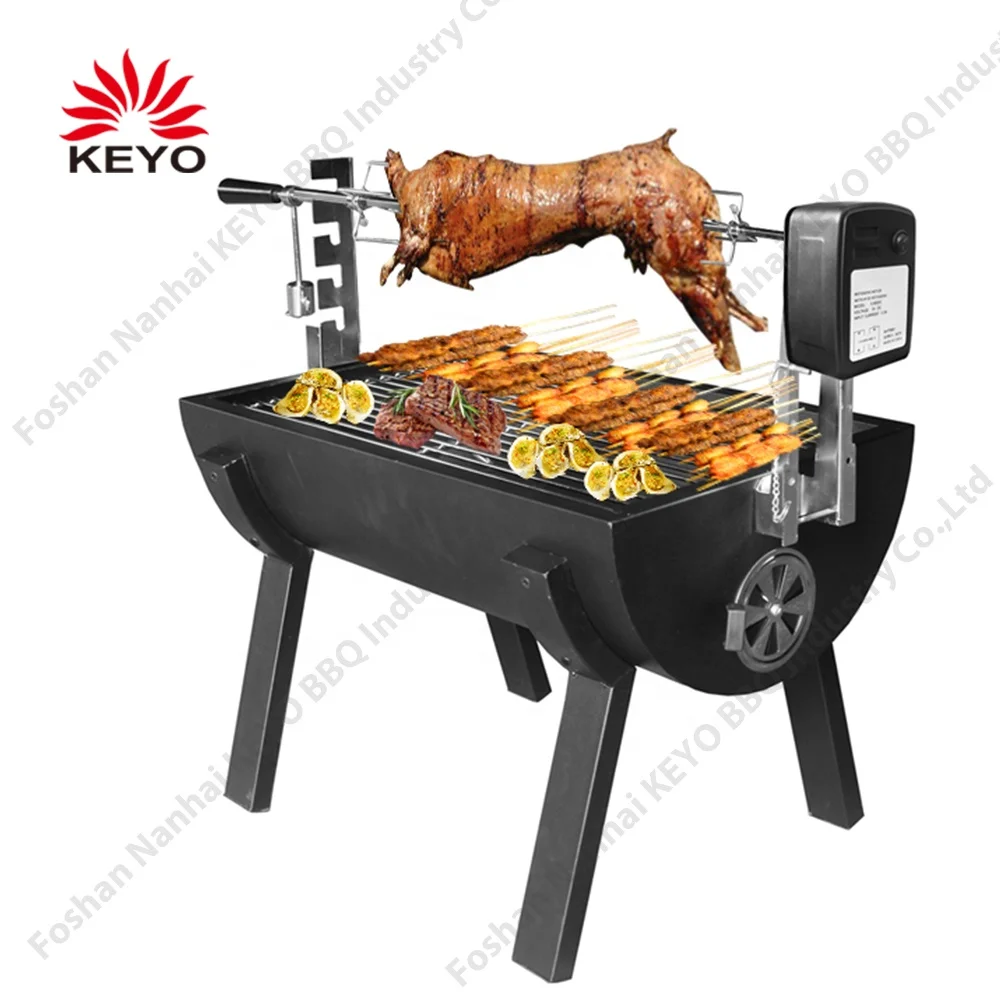 89cm 120V/240V Commercial Powder Coated Steel Charcoal Barbeque Lamb Pig Hog Roasting Machine
