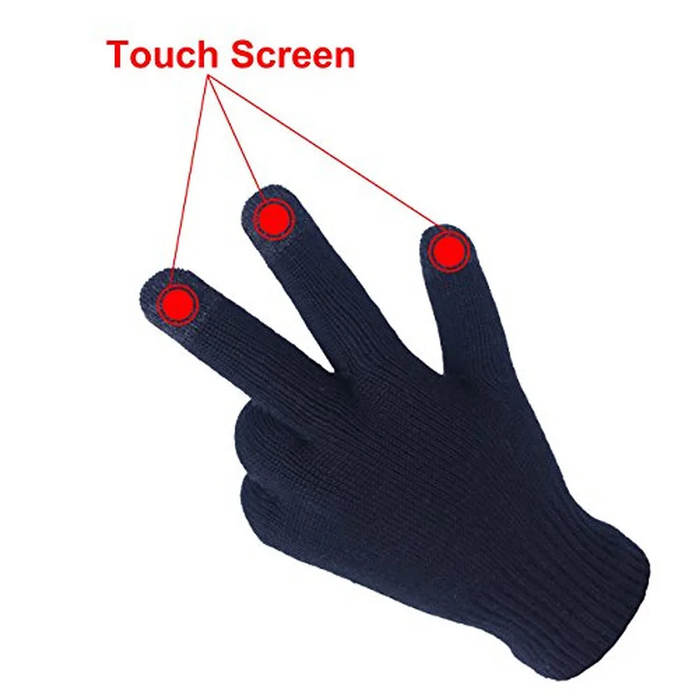 Best&wecan Acrylic Unisex Touch Screen Warm Work Gloves Winter Plain Daily Half Fingers Winter Gloves for Girls One Size MSG-235