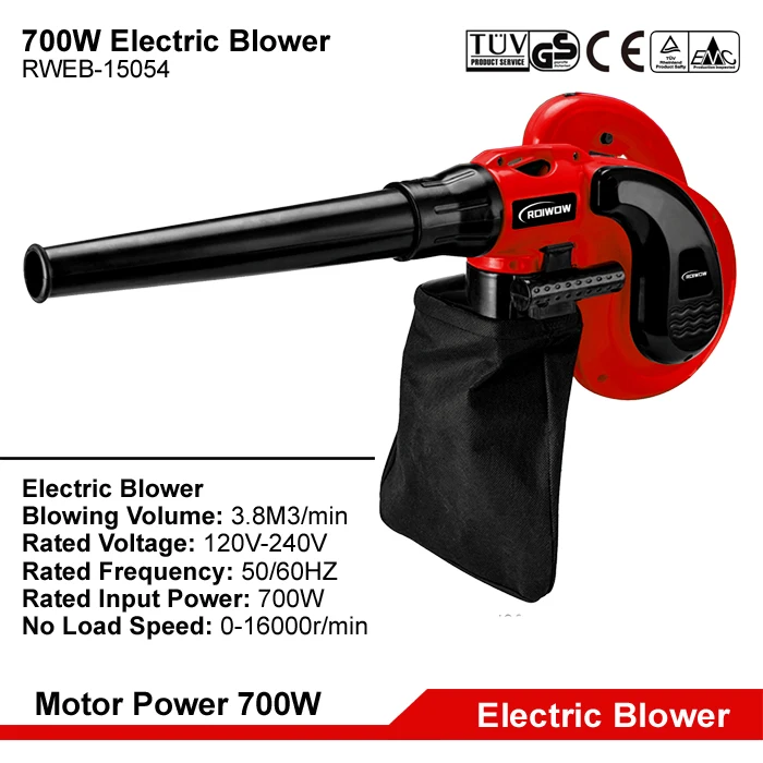 700W Electric Hand Mini Air Blower Portable Handheld Car Dust Leaf Grass Garden Yard Blower Electric Power Vacuum Blowers