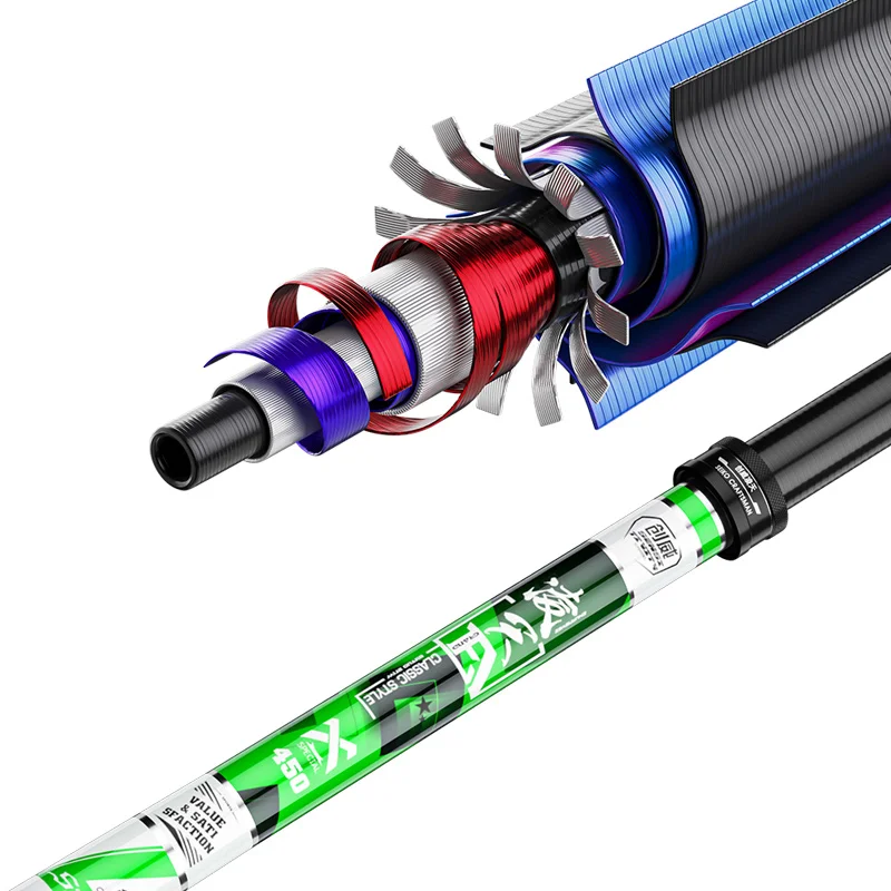 Wholesale Rod 2.7-4.5 Meter Colorful River Lake Fishing Soft Tip Carbon Rod Taiwan Fishing Pole For Saltwater