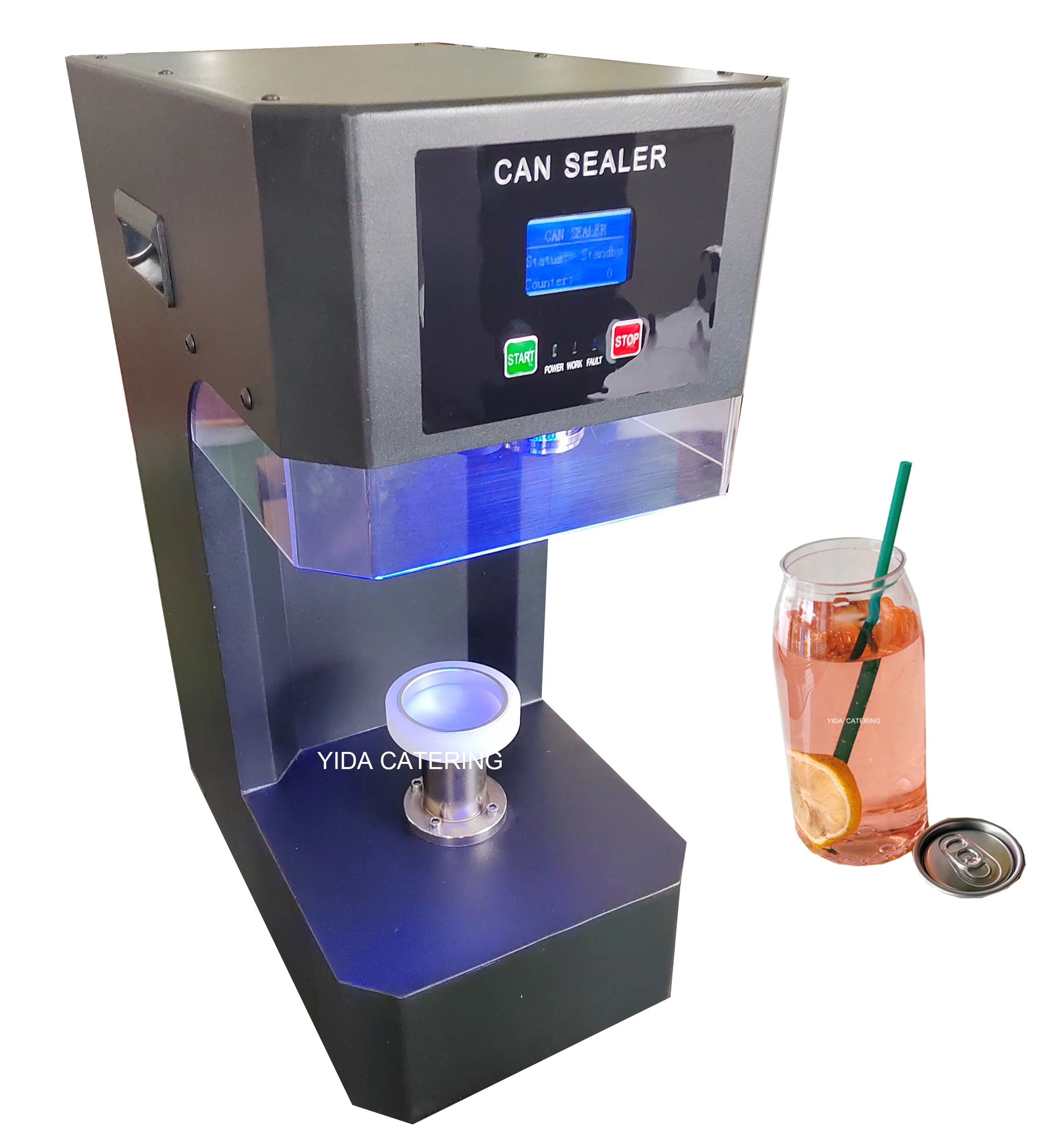 Bubble Tea Tin Can Sealing Machine Automatic Can Bottle Sealer Auto Plastic Can Seamer
