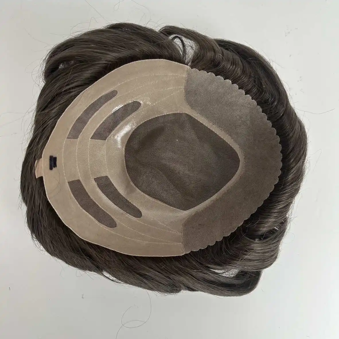 High Density 130% Knots Remy Hair New Arrival Fine Mono Top Hair Patch for Men Mono And PU with Gauze Man Wig Toupee