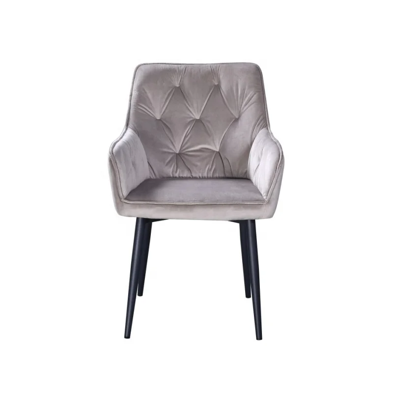 Factory Direct Sale Fabric Dining Chair With Metal Legs Upholstered Dining Chairs Furniture