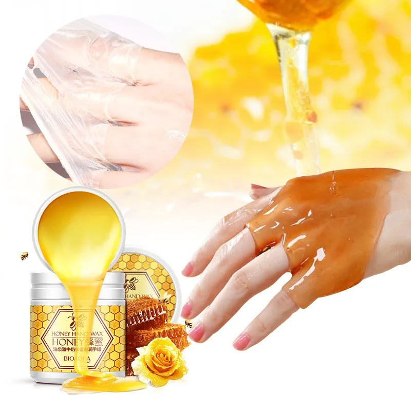 BIOAQUA Wholesale OEM ODM Cosmetics Exfoliating Moisturizing Moisturizes the Hand Vitamin E Milk Manuka honey hand wax 170g