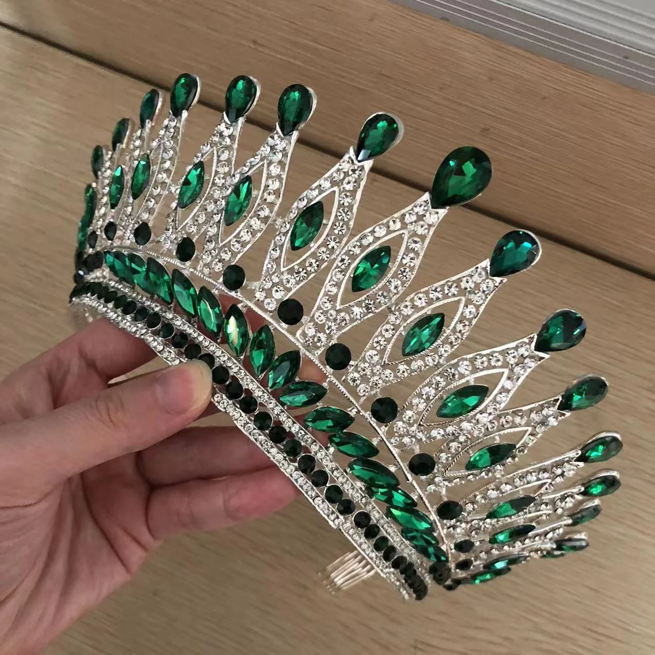 LUOXIN New Custom Wedding Pageant Tiara Crown Rhinestone Wedding Bridal Tiaras