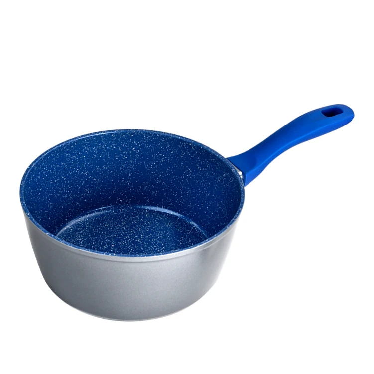 Wholesale 16cm Aluminum Alloy Marble Coating Non Stick Sauce Pan With Bakelite Handle