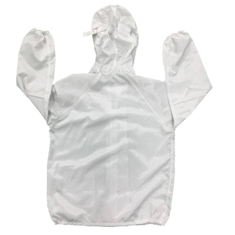 white 0.5cm stripe/grid electronic food factory lab IC chips Anti-Static ESD garment