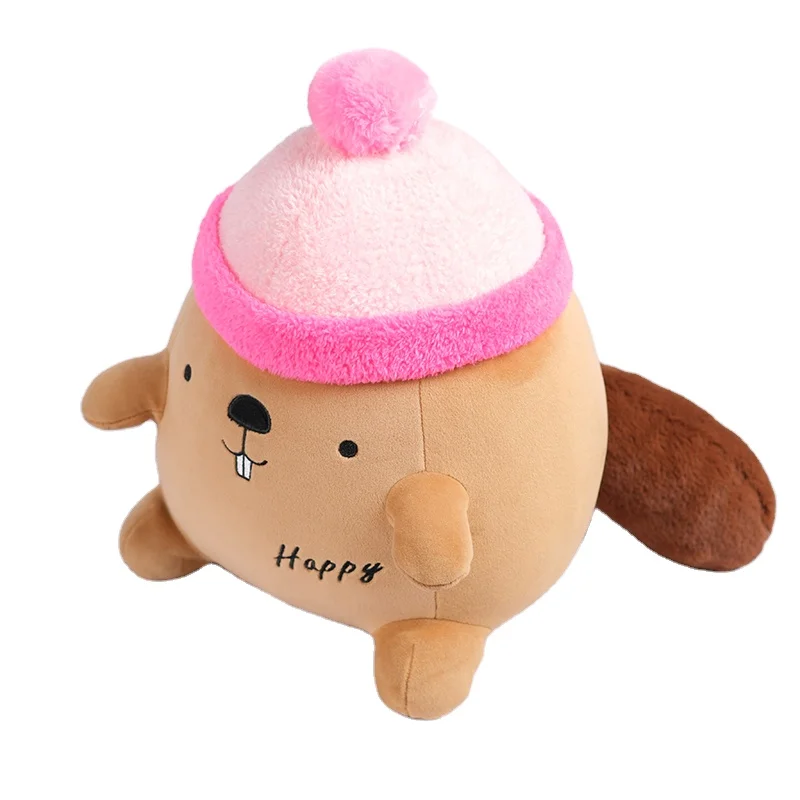 Custom Design 14' Cute Beaver Plush Toy Stuffed Animals For Embroidery Super Soft Plush Animal As Gift Or Home Decoration