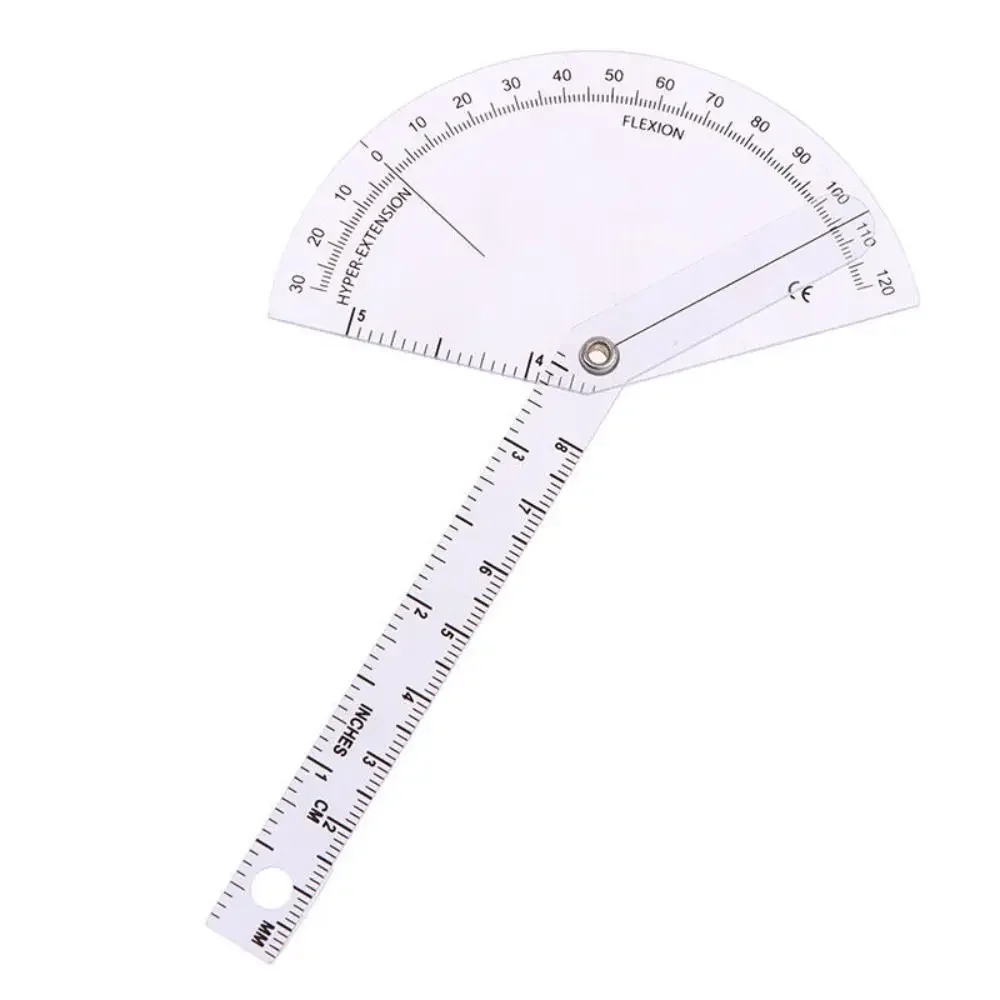 Multi-Ruler 180 Degree Spinal Ruler Protractor Finger Goniometer Angle Ruler