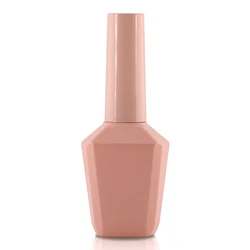 OEM wholesale matte white pink packaging unique high-end customized empty cosmetic glitter gel nail polish glass bottle luxury