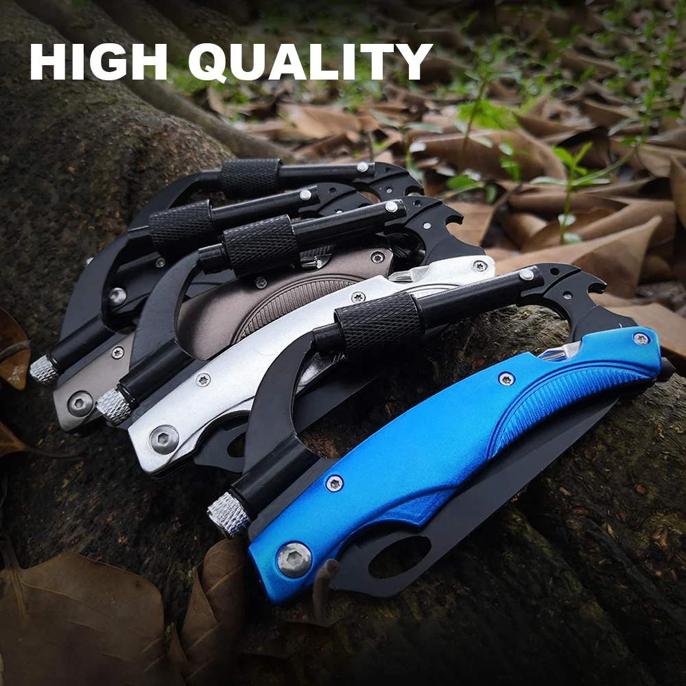 
Steel Rock Climbing Carabiner D-shape Aluminum Wholesale Outdoor Black Retail Industry Zinc 