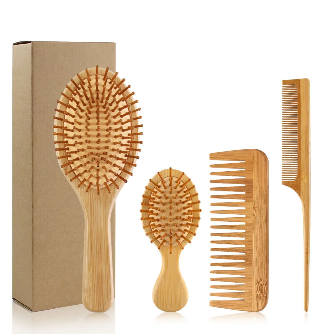 New Design Wholesale Factory Hair Brush With Wood Comb Set Hair Combs For Women