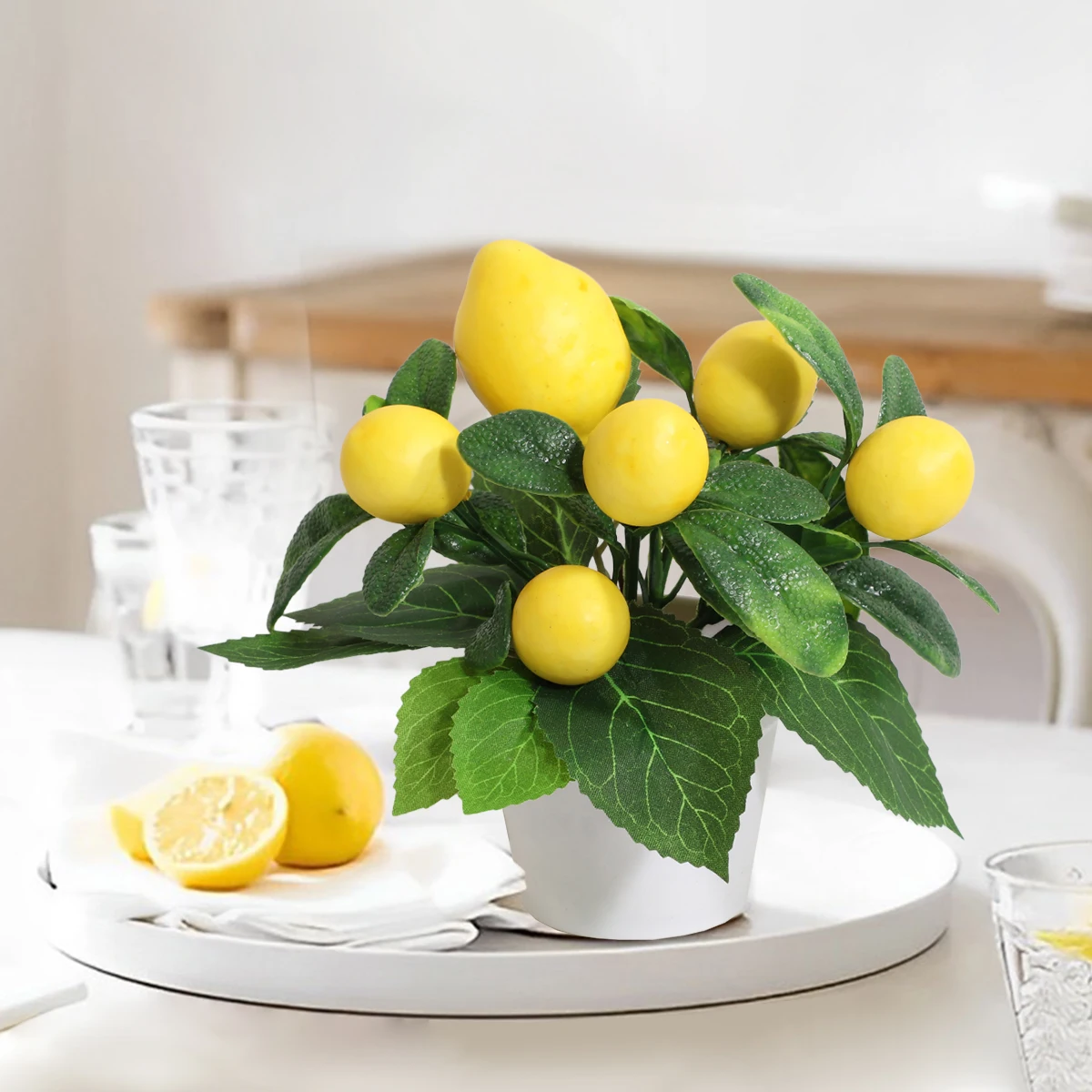 FXH242179 Faux Plastic Lemon Fruit Mound Artificial Plants And Flowers Interior Decoration And Accessories For Home