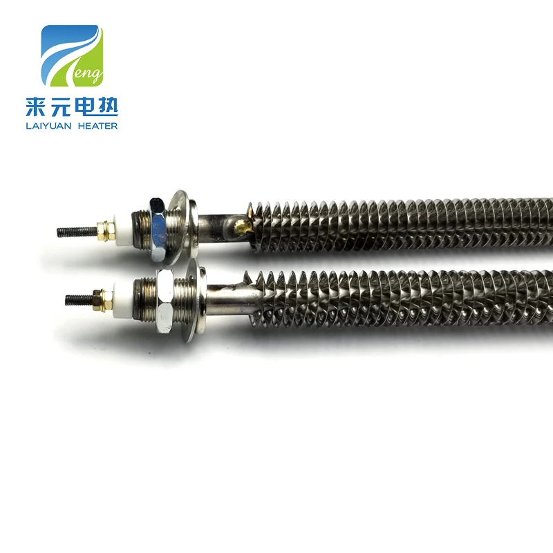 W U I Type Industrial electric resistance air heating element finned tube heater for Load Bank