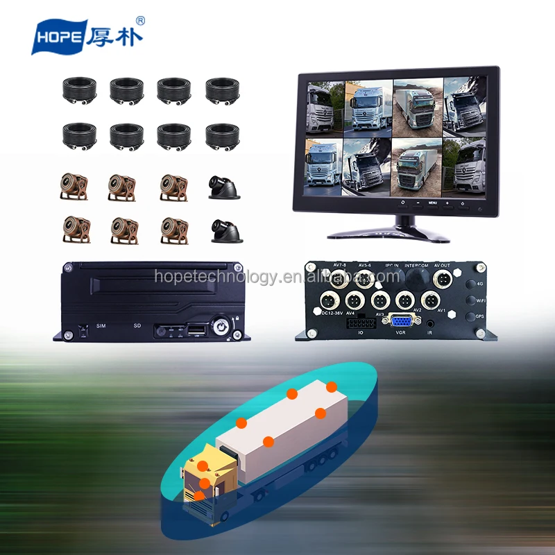 Factory  Full HD 1080P 2TB Hard Disk Video Recorder Offline Mobile DVR 8 channel